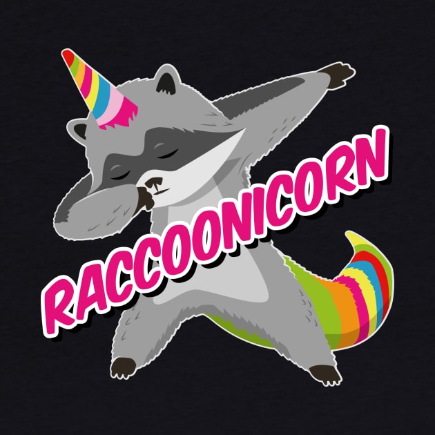 Raccoonicorn Unicorn Raccoon Dabbing by propellerhead